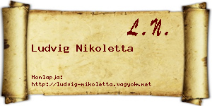 Ludvig Nikoletta névjegykártya