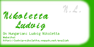 nikoletta ludvig business card